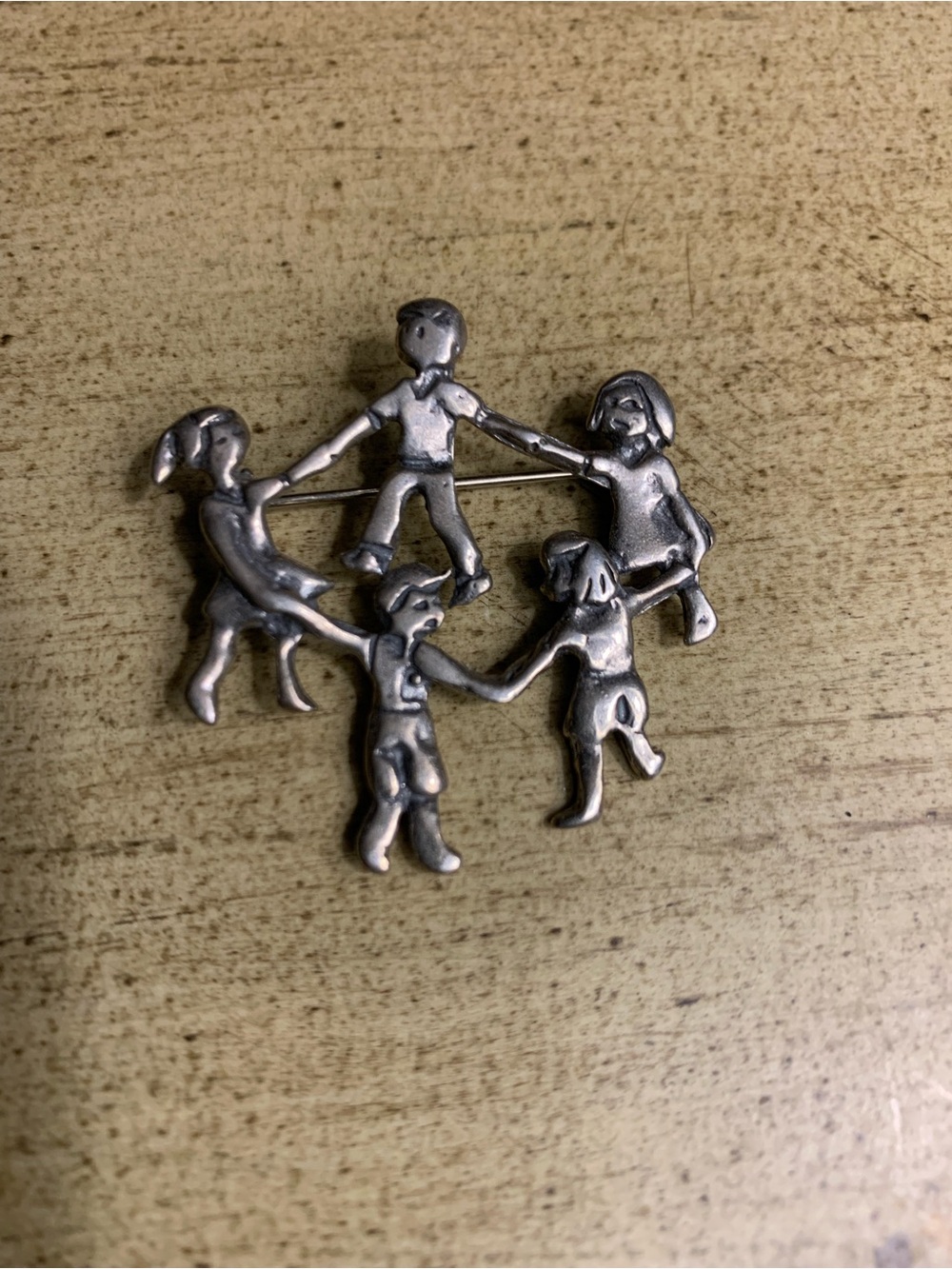 Sterling Silver Ring Around The Rosie Broach